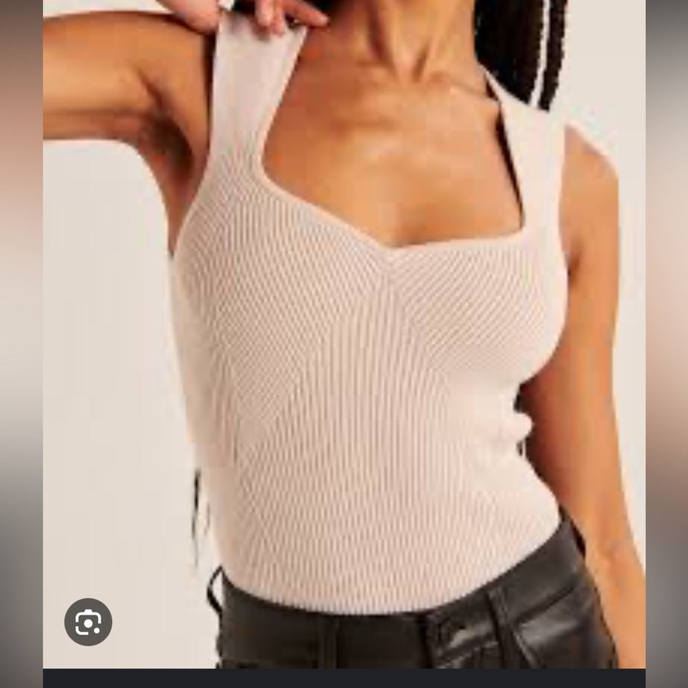 Abercrombie portrait sweater tank pink